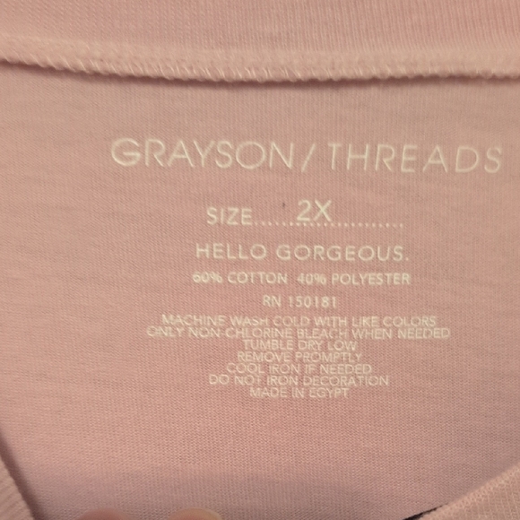 Grayson Threads Pink Graphic Tee with Purple Accents - Picture 3 of 5